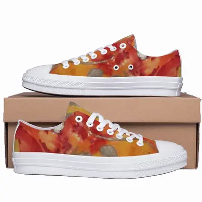 Men Flower Flame Low Top Baseball Shoes