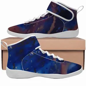 Men Silver-Blue Cheerleading Shoes (High Top)