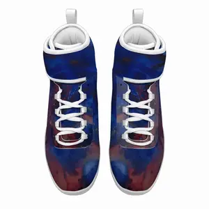 Men Silver-Blue Cheerleading Shoes (High Top)