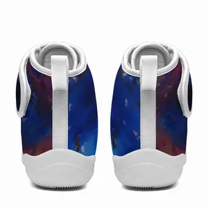 Men Silver-Blue Cheerleading Shoes (High Top)