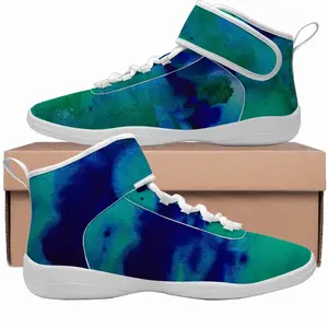 Men Liquid Blue Cheerleading Shoes (High Top)