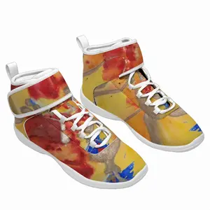 Men Flower Flame Cheerleading Shoes (High Top)