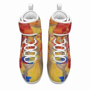 Men Flower Flame Cheerleading Shoes (High Top)