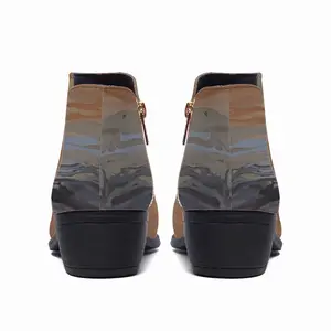 Men Liquid Energy Zippers Heel Boots