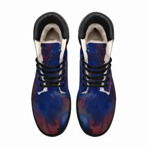 Men Silver-Blue High Top Boots