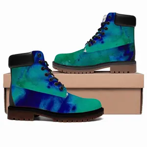 Men Liquid Blue High Top Boots