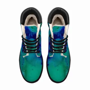 Men Liquid Blue High Top Boots