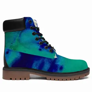 Men Liquid Blue High Top Boots