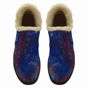 Men Silver-Blue Snow Boots (Short Fur)