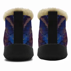 Men Silver-Blue Snow Boots (Short Fur)