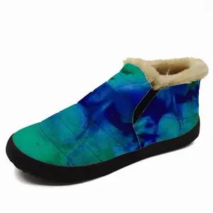 Men Liquid Blue Snow Boots (Short Fur)