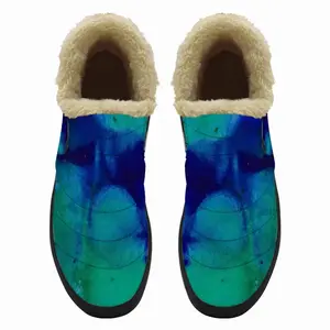 Men Liquid Blue Snow Boots (Short Fur)