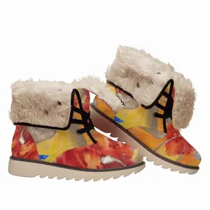 Men Flower Flame Snow Boots (Fur)