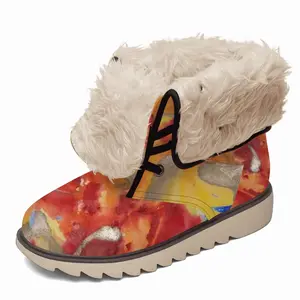 Men Flower Flame Snow Boots (Fur)