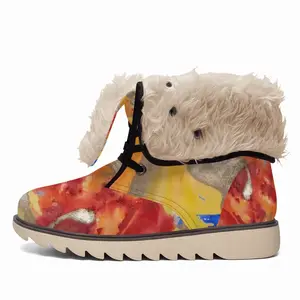 Men Flower Flame Snow Boots (Fur)