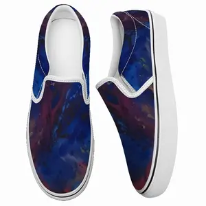 Men Silver-Blue Non-Slip Flat Shoes