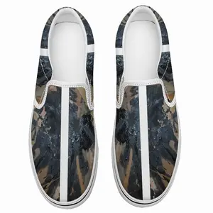 Men Black Matter Non-Slip Flat Shoes