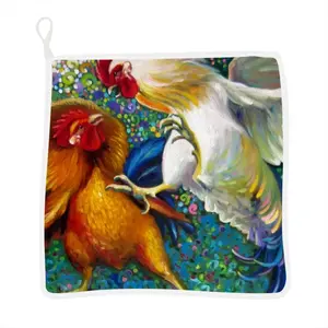 Fighting Roosters Kitchen Dishcloths