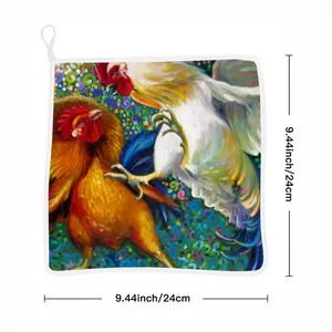 Fighting Roosters Kitchen Dishcloths