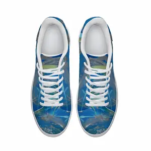 Men Lime Green Blue Classic White Shoes