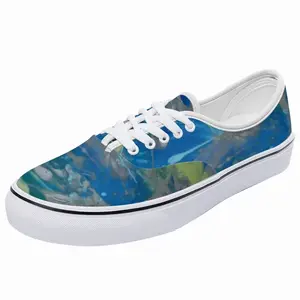 Men Lime Green Blue Low Top Shoes (Foam)