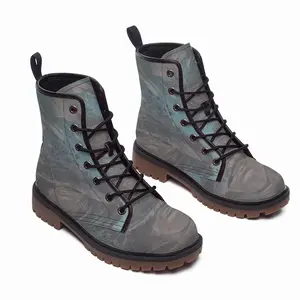 Men Flushed Leather Work Boots