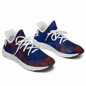 Men Silver-Blue Woven Training Shoes