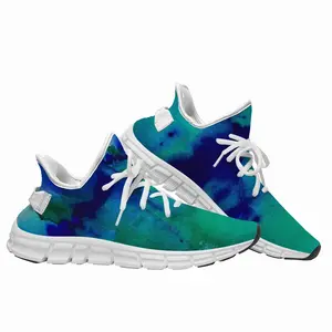 Men Liquid Blue Woven Training Shoes