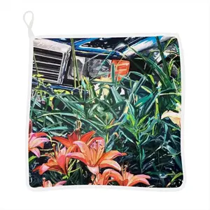 Mercedes With Lilies Kitchen Dishcloths