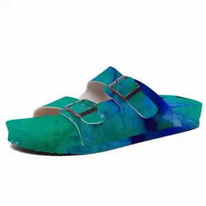 Men Liquid Blue Cork Sandals