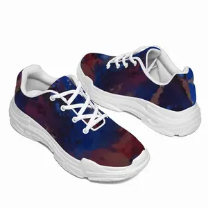 Men Silver-Blue Chunky Sneakers