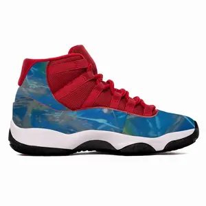 Men Lime Green Blue HD11 Basketball Sneakers