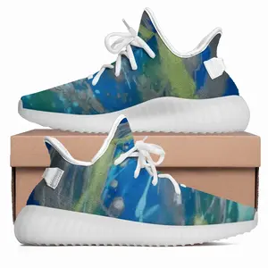 Men Lime Green Blue Y350V1 Casual Sneakers