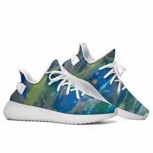 Men Lime Green Blue Y350V1 Casual Sneakers