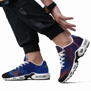 Men Silver-Blue Air TN-1 Running Shoes