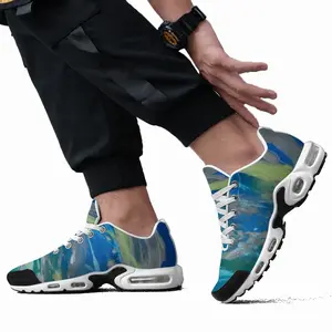 Men Lime Green Blue Air TN-1 Running Shoes