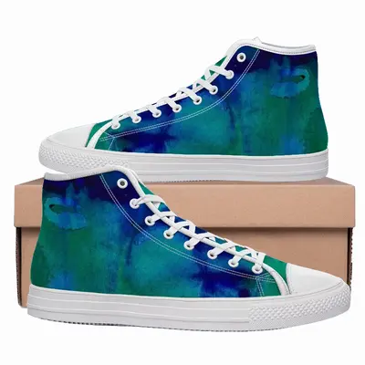 Men Liquid Blue High Top Shoes