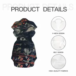 Acceleration Standing Collar Chiffon Dress