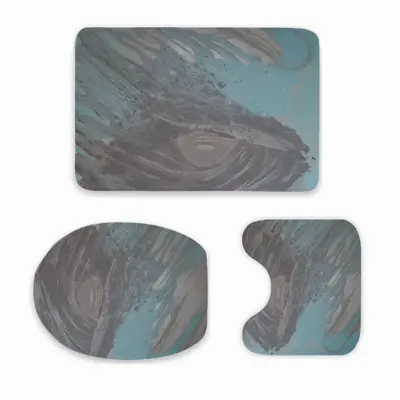 Flushed Three-piece Toilet Mat