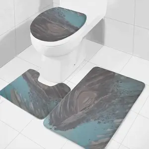 Flushed Three-piece Toilet Mat