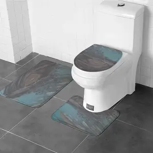 Flushed Three-piece Toilet Mat