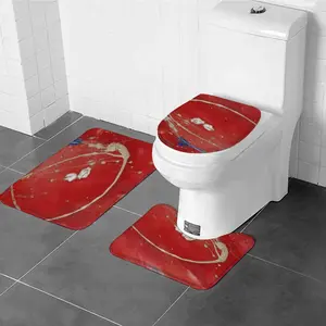 Flush Three-piece Toilet Mat