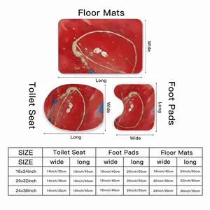 Flush Three-piece Toilet Mat