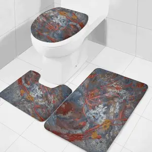 Illuminated Flecks Three-piece Toilet Mat