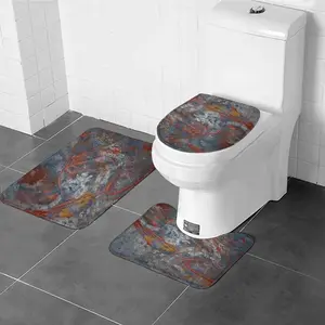 Illuminated Flecks Three-piece Toilet Mat