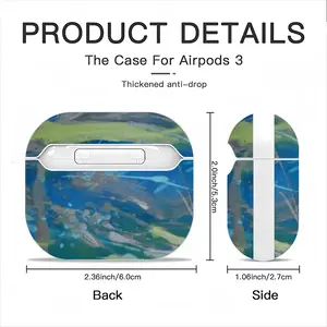 Lime Green Blue Airpods 3 Case (Hard Shell, White)