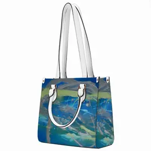 Lime Green Blue Shoulder Strap Handbag