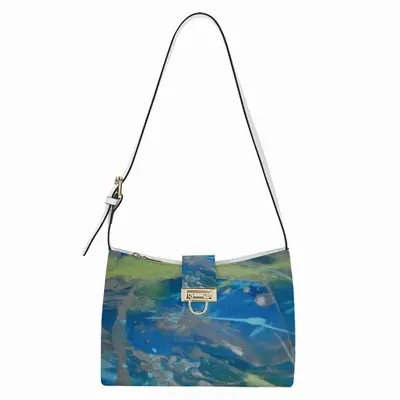 Lime Green Blue Anti Theft Crossbody Bucket Bag