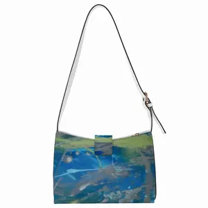 Lime Green Blue Anti Theft Crossbody Bucket Bag