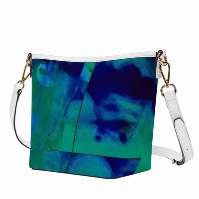 Liquid Blue Zip Bucket Crossbody Bag